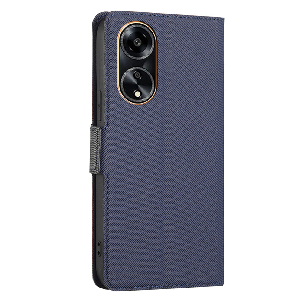 For Oppo A1 5G / A98 5G / F23 5G Card Slot Twill Texture Phone Cover Stand Magnetic Closure PU Leather Case