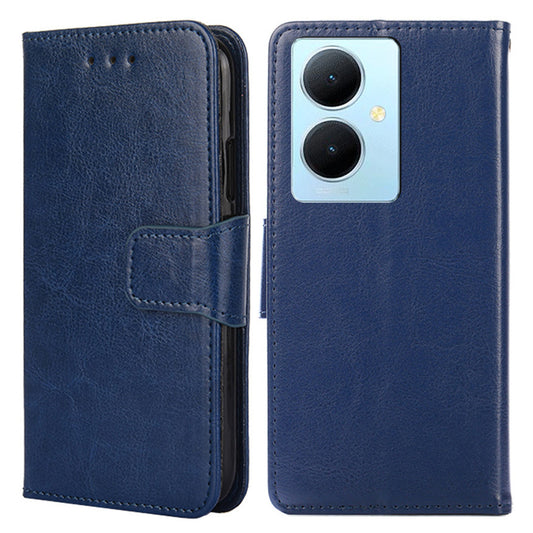 Anti-Scratch Textured Leather Wallet Case for vivo Y78+ 5G Stand Cover Shockproof Phone Protector