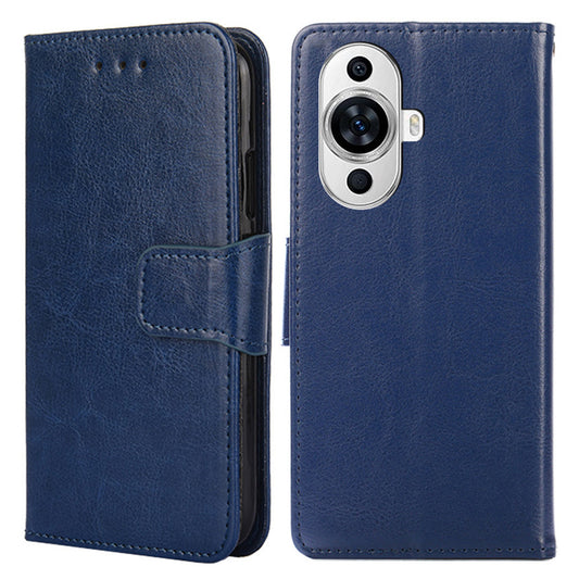 For Huawei nova 11 Anti-Fingerprint Phone Cover Textured Leather Wallet Stand Cell Phone Case