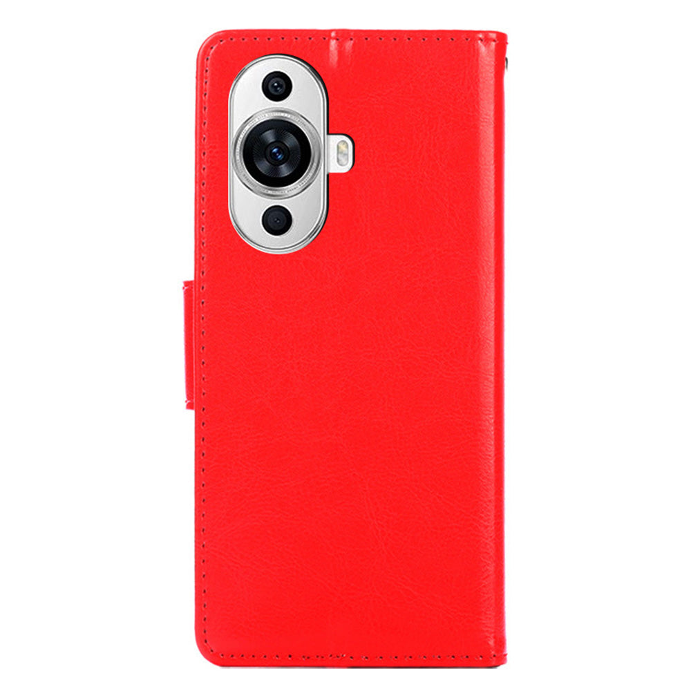 For Huawei nova 11 Anti-Fingerprint Phone Cover Textured Leather Wallet Stand Cell Phone Case
