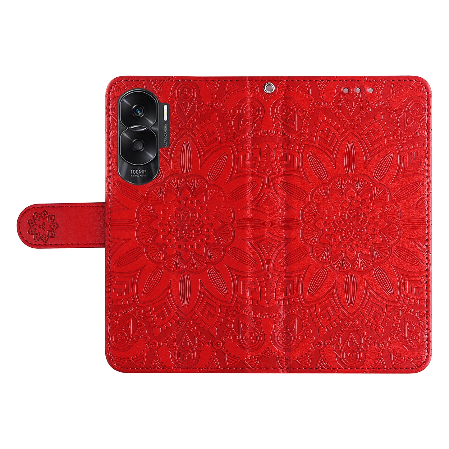 For Honor X50i 5G / 90 Lite 5G Anti-Scratch Wallet Case Sunflower Imprinted Phone Flip Stand PU Leather Cover