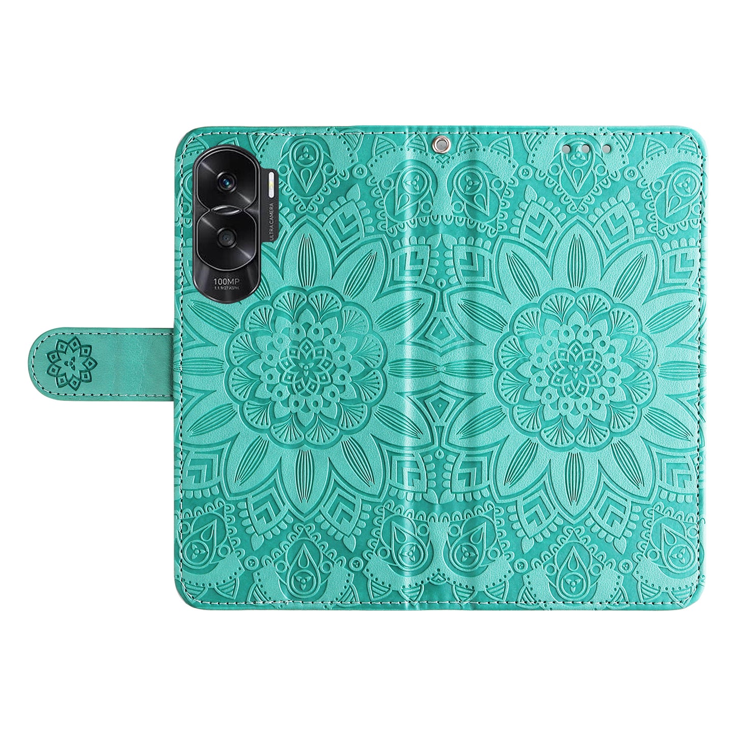 For Honor X50i 5G / 90 Lite 5G Anti-Scratch Wallet Case Sunflower Imprinted Phone Flip Stand PU Leather Cover