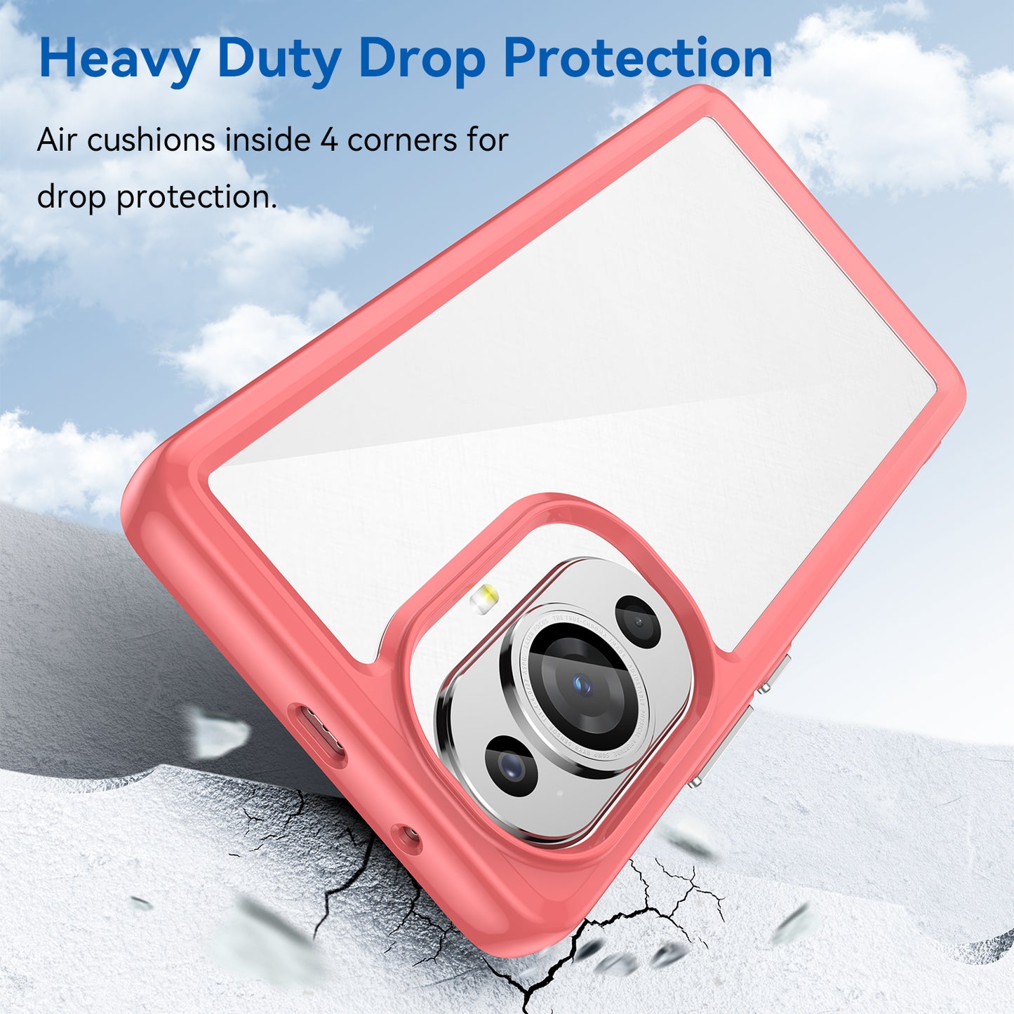 For Huawei nova 11 Pro / nova 11 Ultra Transparent Phone Case TPU+Acrylic Smartphone Cover