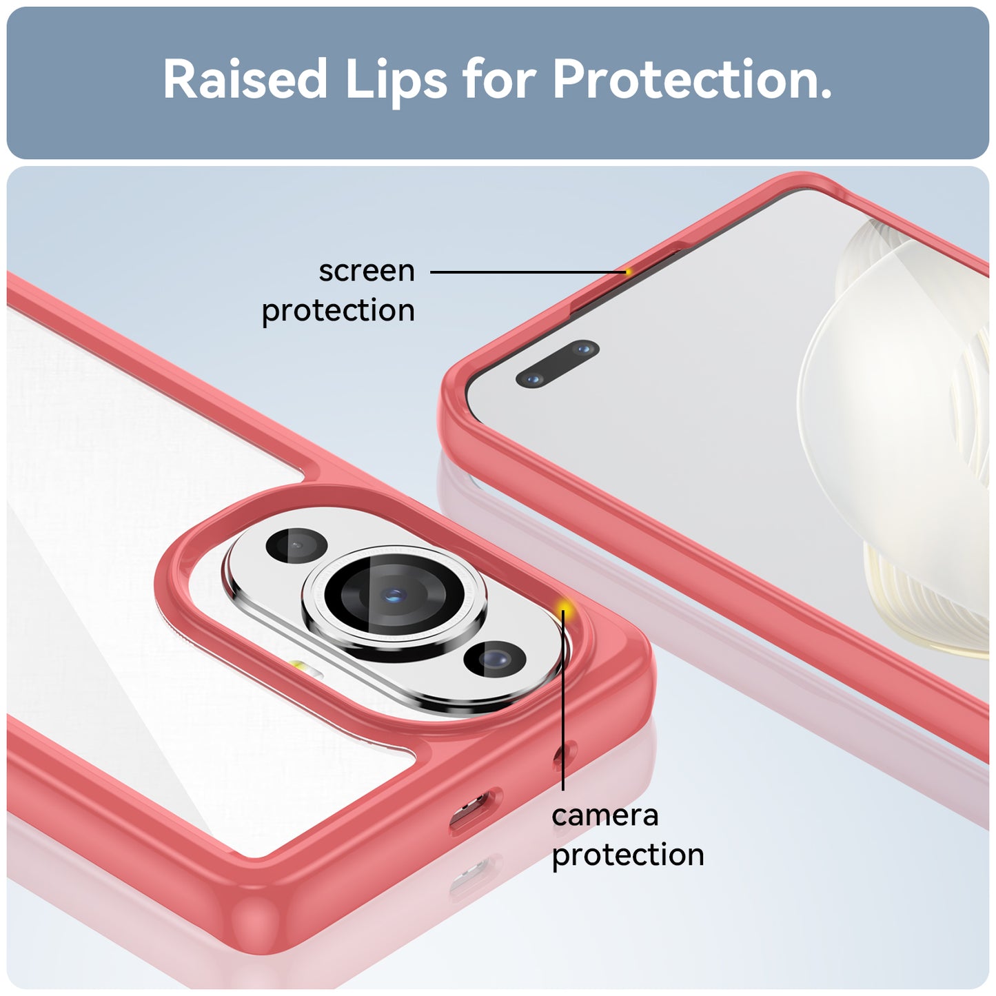 For Huawei nova 11 Pro / nova 11 Ultra Transparent Phone Case TPU+Acrylic Smartphone Cover