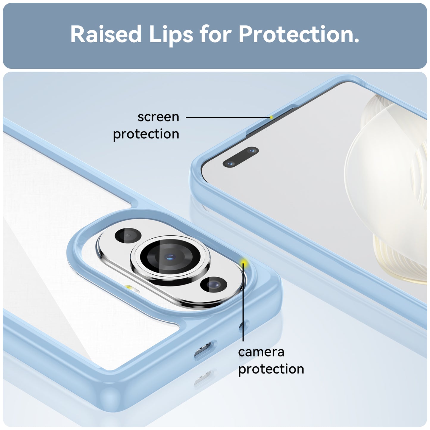For Huawei nova 11 Pro / nova 11 Ultra Transparent Phone Case TPU+Acrylic Smartphone Cover