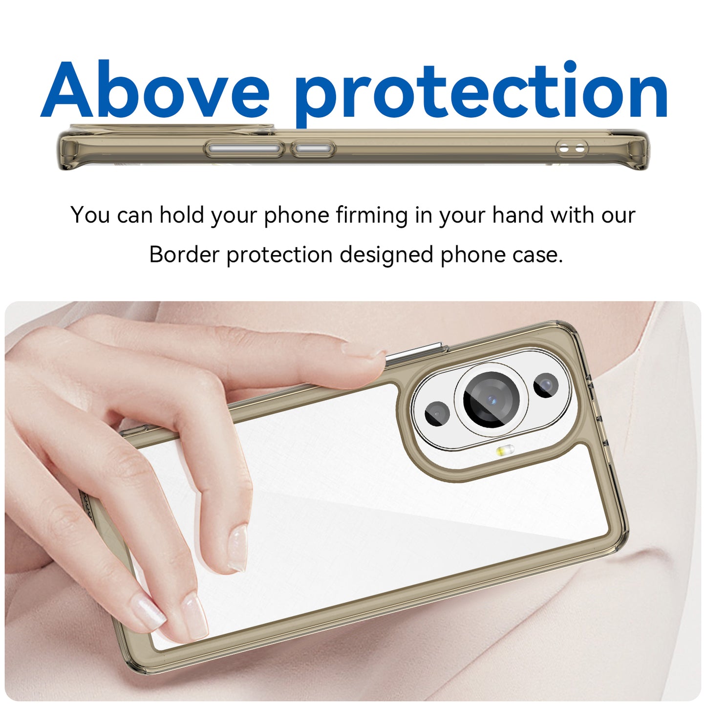 For Huawei nova 11 Pro / nova 11 Ultra Transparent Phone Case TPU+Acrylic Smartphone Cover
