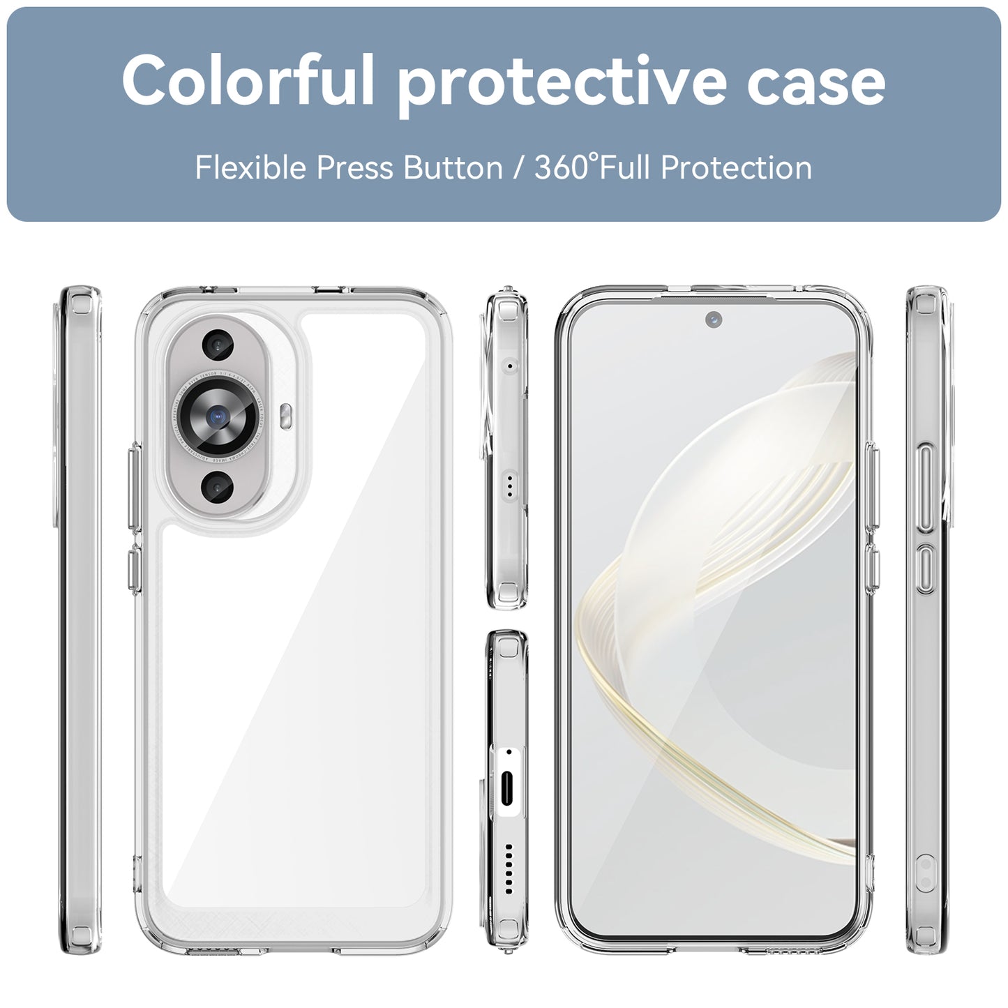 For Huawei nova 11 TPU+Acrylic Phone Case Drop-proof Transparent Phone Cover