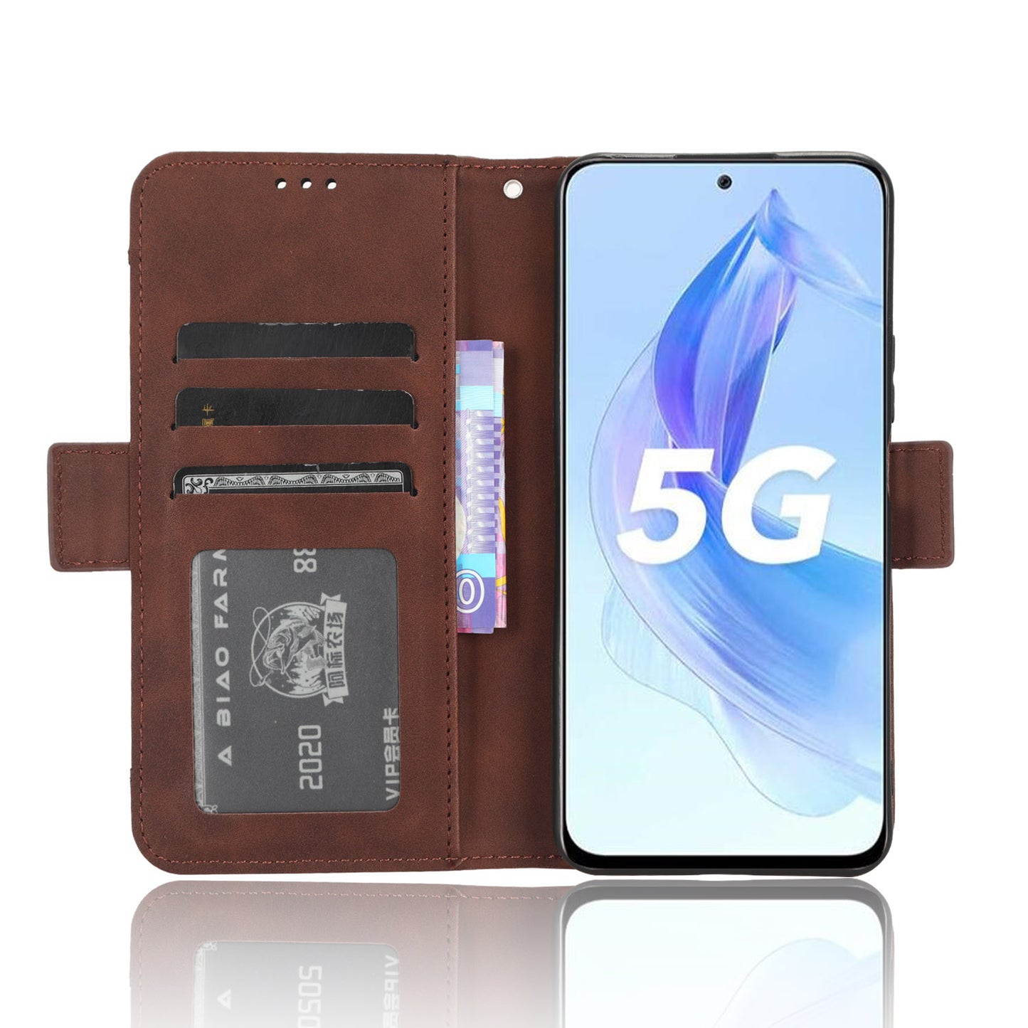 For Honor 90 Lite 5G / X50i 5G Multiple Card Slots Phone Case PU Leather Phone Cover with Stand Wallet
