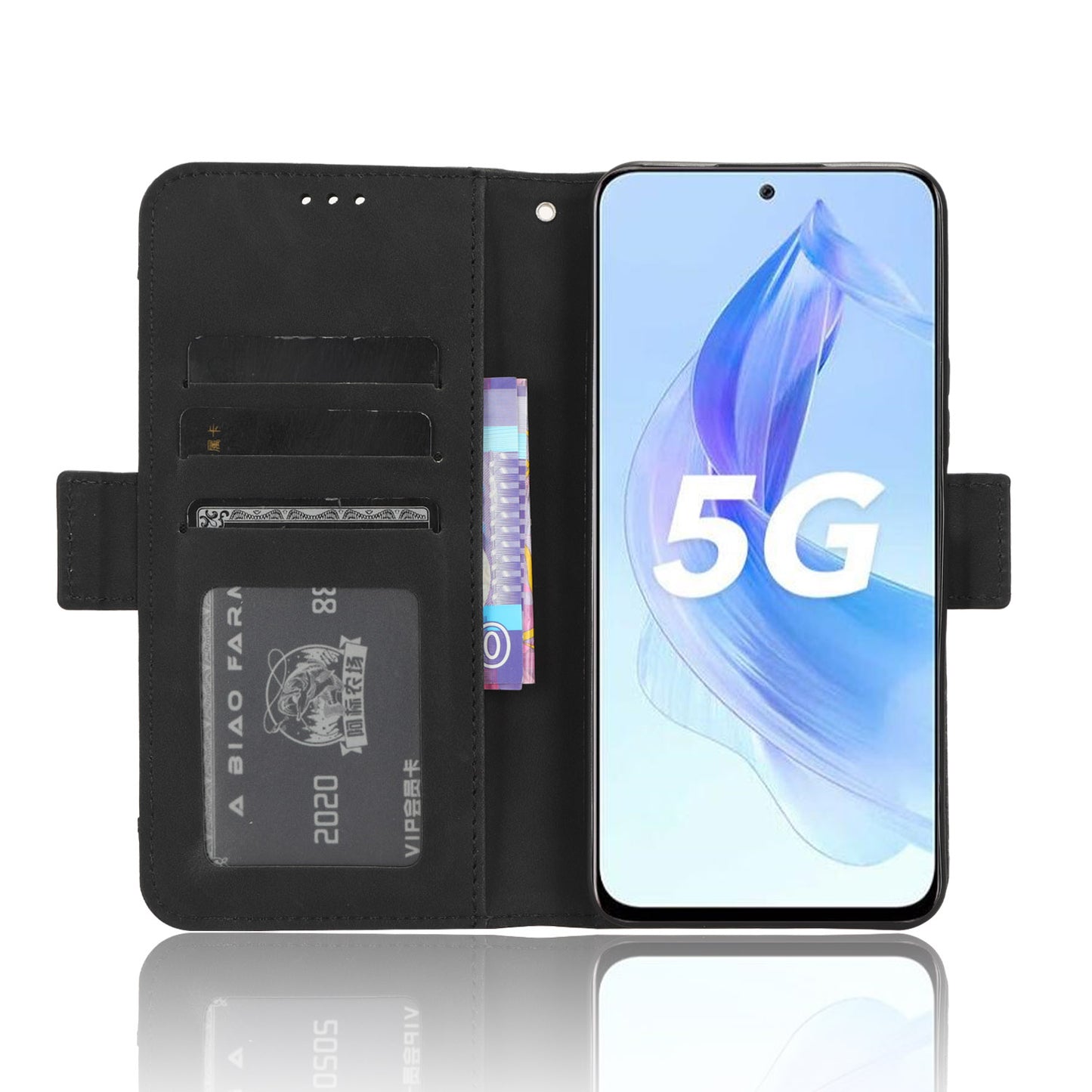 For Honor 90 Lite 5G / X50i 5G Multiple Card Slots Phone Case PU Leather Phone Cover with Stand Wallet