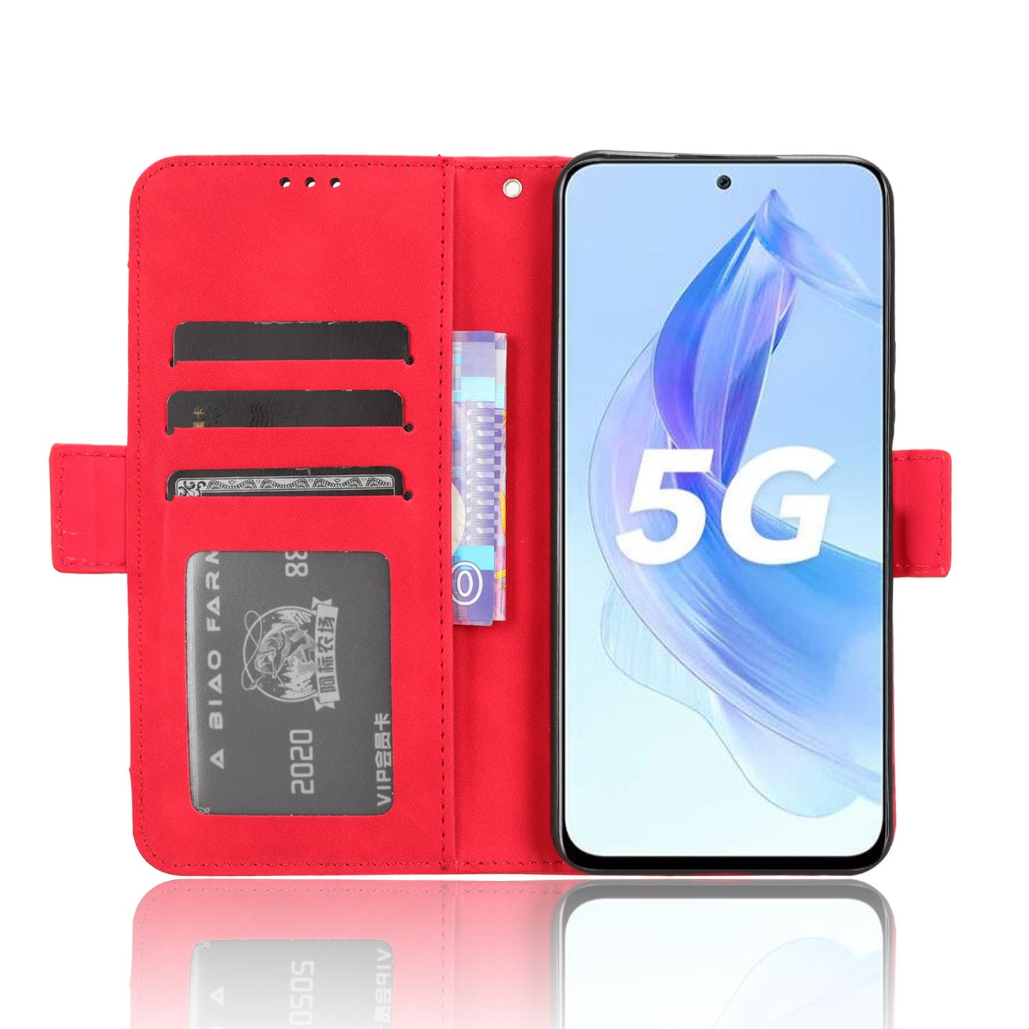 For Honor 90 Lite 5G / X50i 5G Multiple Card Slots Phone Case PU Leather Phone Cover with Stand Wallet