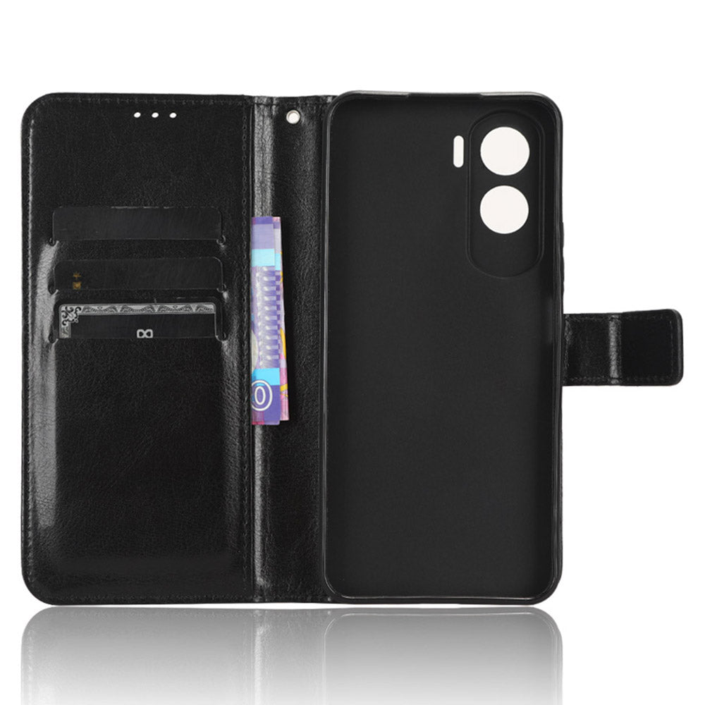 For Honor 90 Lite 5G / X50i 5G Crazy Horse Texture PU Leather Phone Wallet Case Stand Shockproof Cover