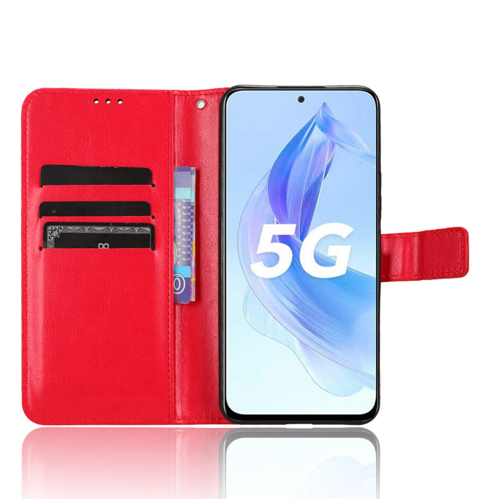 For Honor 90 Lite 5G / X50i 5G Crazy Horse Texture PU Leather Phone Wallet Case Stand Shockproof Cover