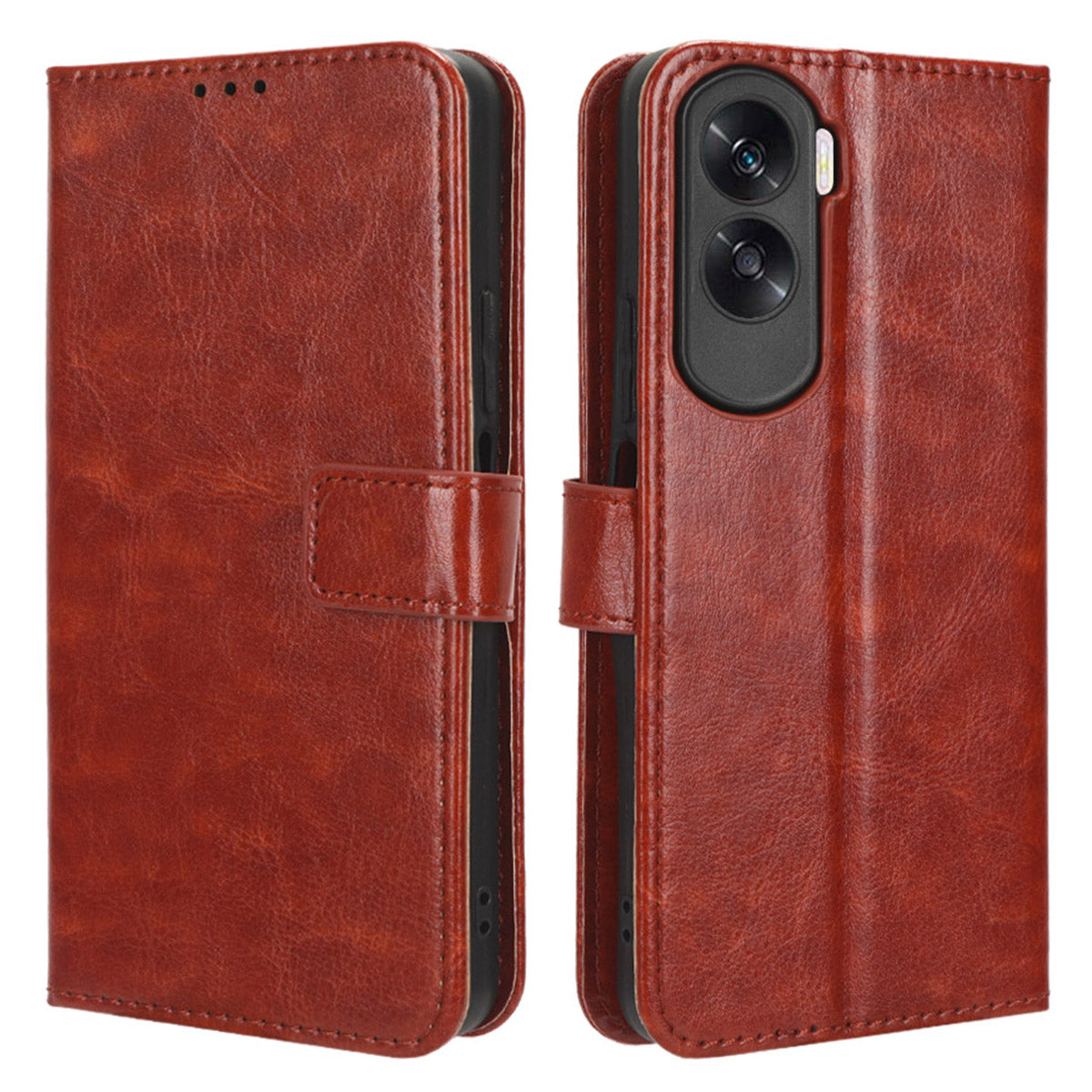 For Honor 90 Lite 5G / X50i 5G Crazy Horse Texture PU Leather Phone Wallet Case Stand Shockproof Cover