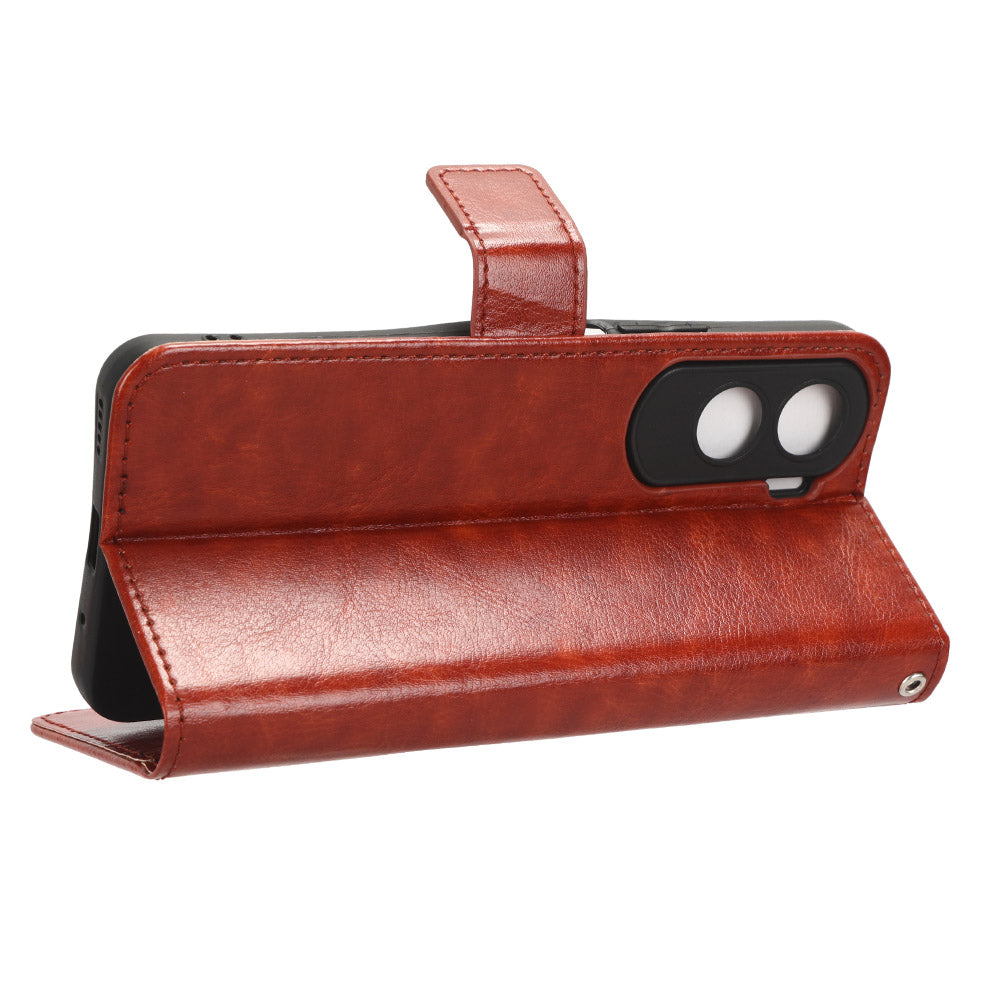 For Honor 90 Lite 5G / X50i 5G Crazy Horse Texture PU Leather Phone Wallet Case Stand Shockproof Cover
