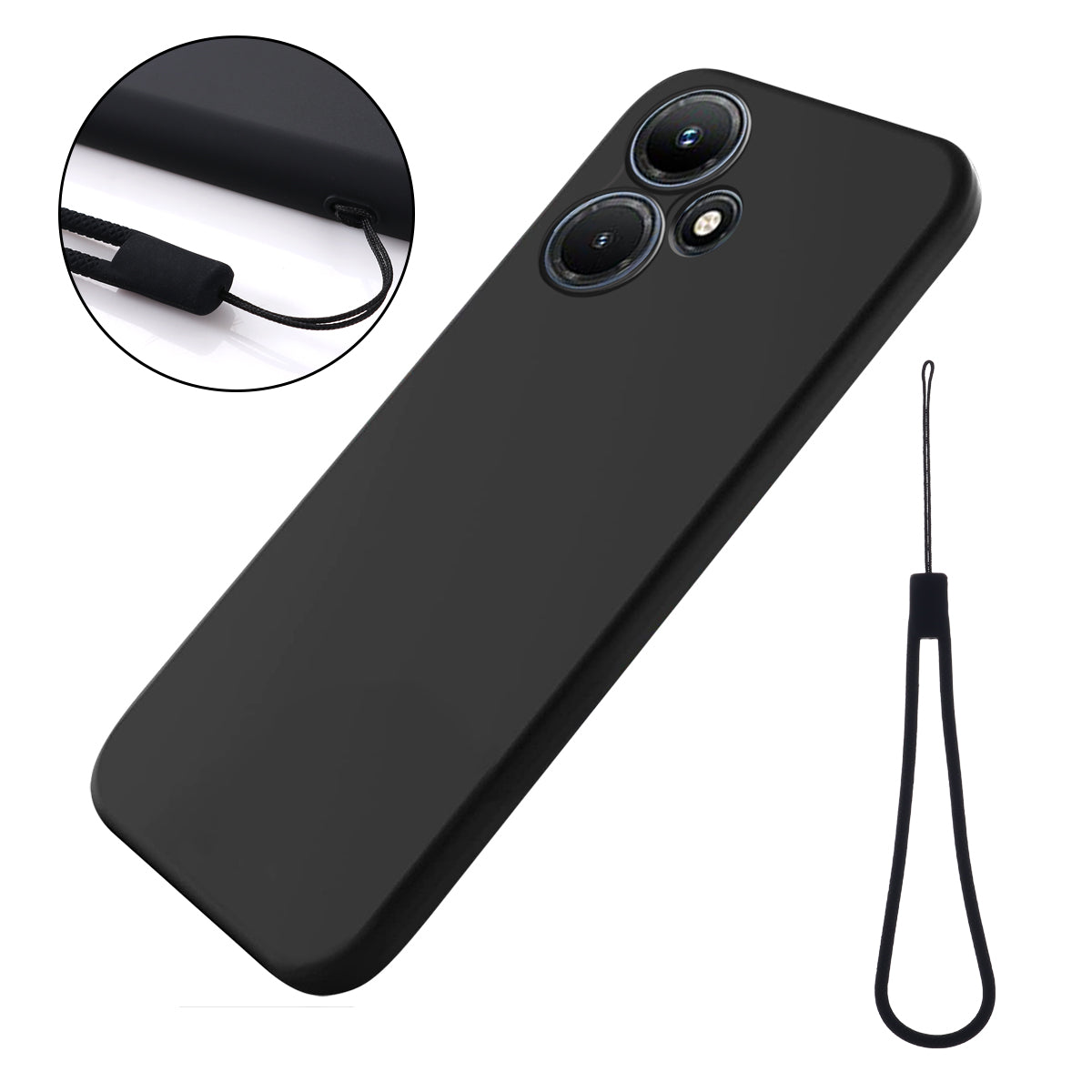For Infinix Hot 30 Soft Lining Liquid Silicone Back Cover Drop-proof Mobile Phone Case