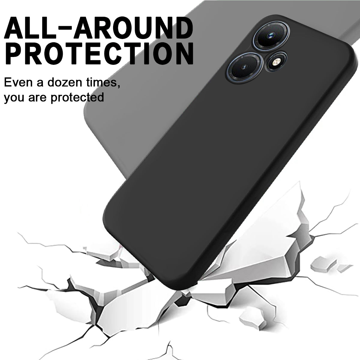 For Infinix Hot 30 Soft Lining Liquid Silicone Back Cover Drop-proof Mobile Phone Case
