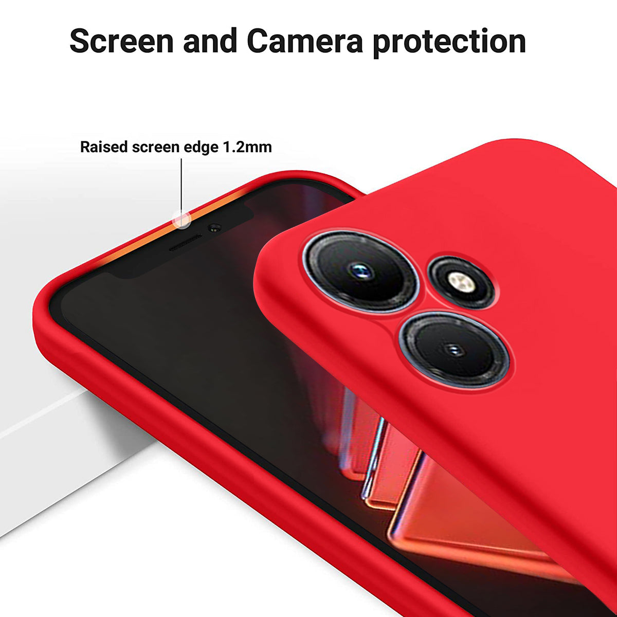 For Infinix Hot 30 Soft Lining Liquid Silicone Back Cover Drop-proof Mobile Phone Case