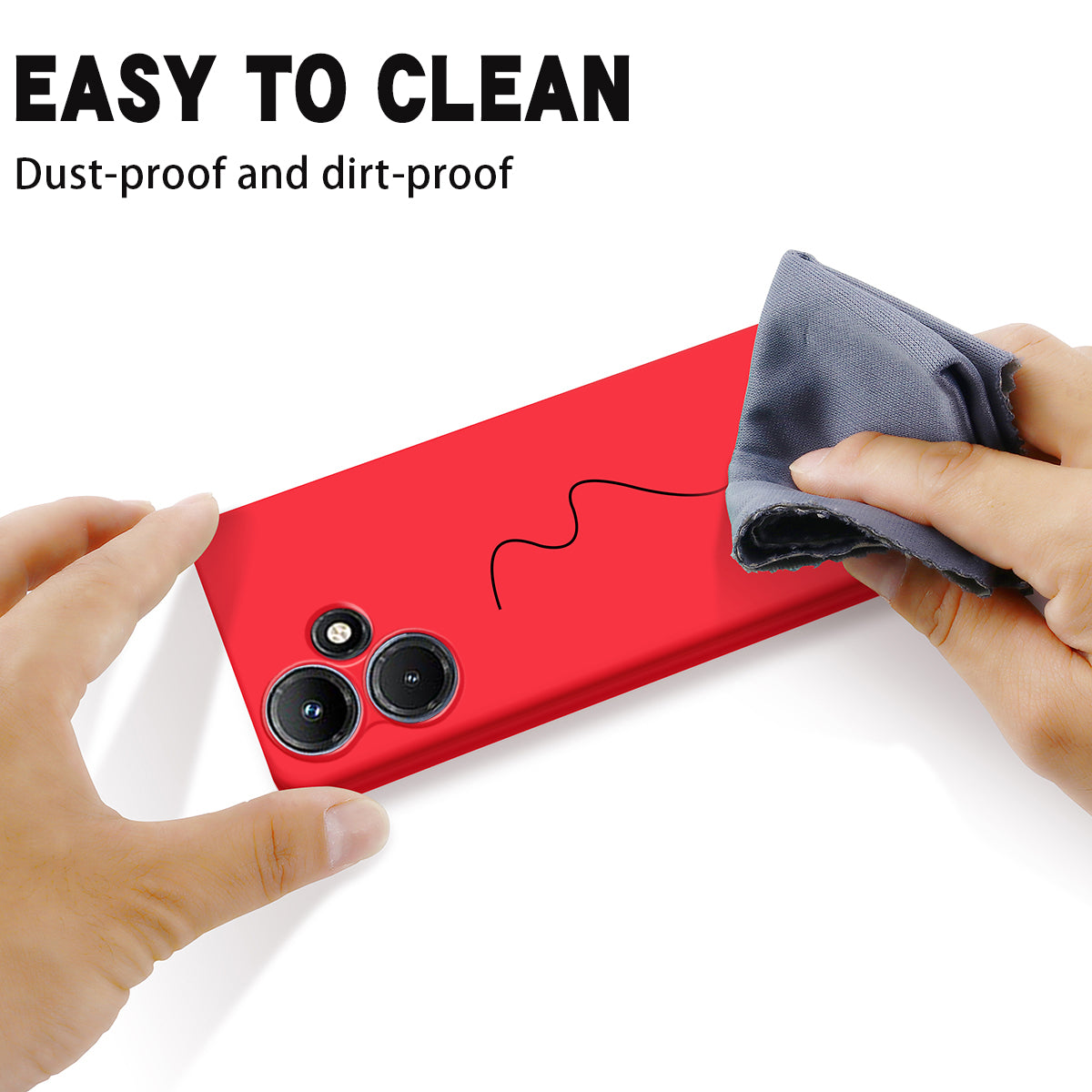 For Infinix Hot 30 Soft Lining Liquid Silicone Back Cover Drop-proof Mobile Phone Case