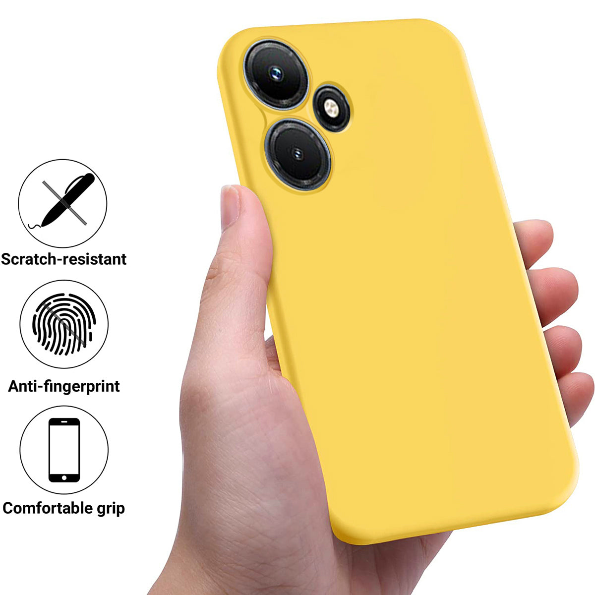 For Infinix Hot 30 Soft Lining Liquid Silicone Back Cover Drop-proof Mobile Phone Case