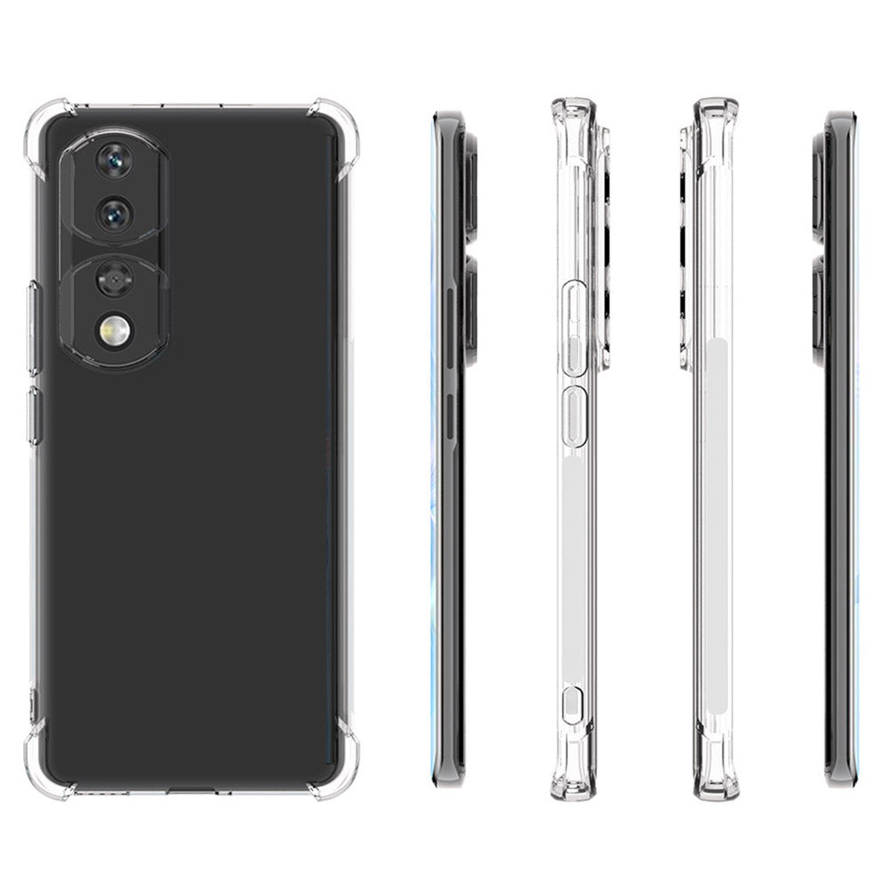 For Honor 90 Pro Anti-Slip Anti-drop Cell Phone Case Soft TPU Transparent Smartphone Cover