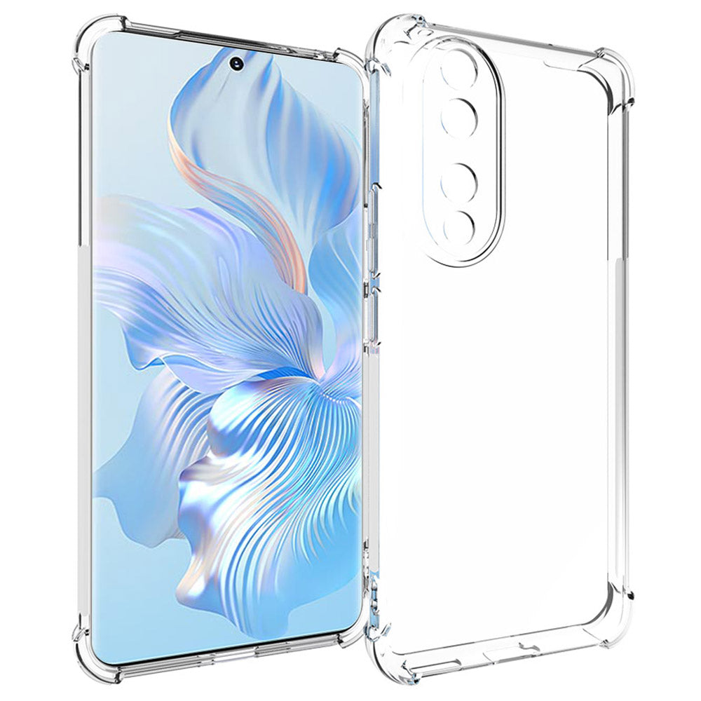 For Honor 90 Transparent Phone Case Anti-Slip Soft TPU Drop-proof Phone Back Cover