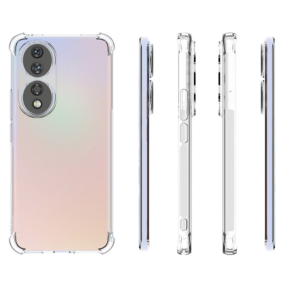 For Honor 90 Transparent Phone Case Anti-Slip Soft TPU Drop-proof Phone Back Cover