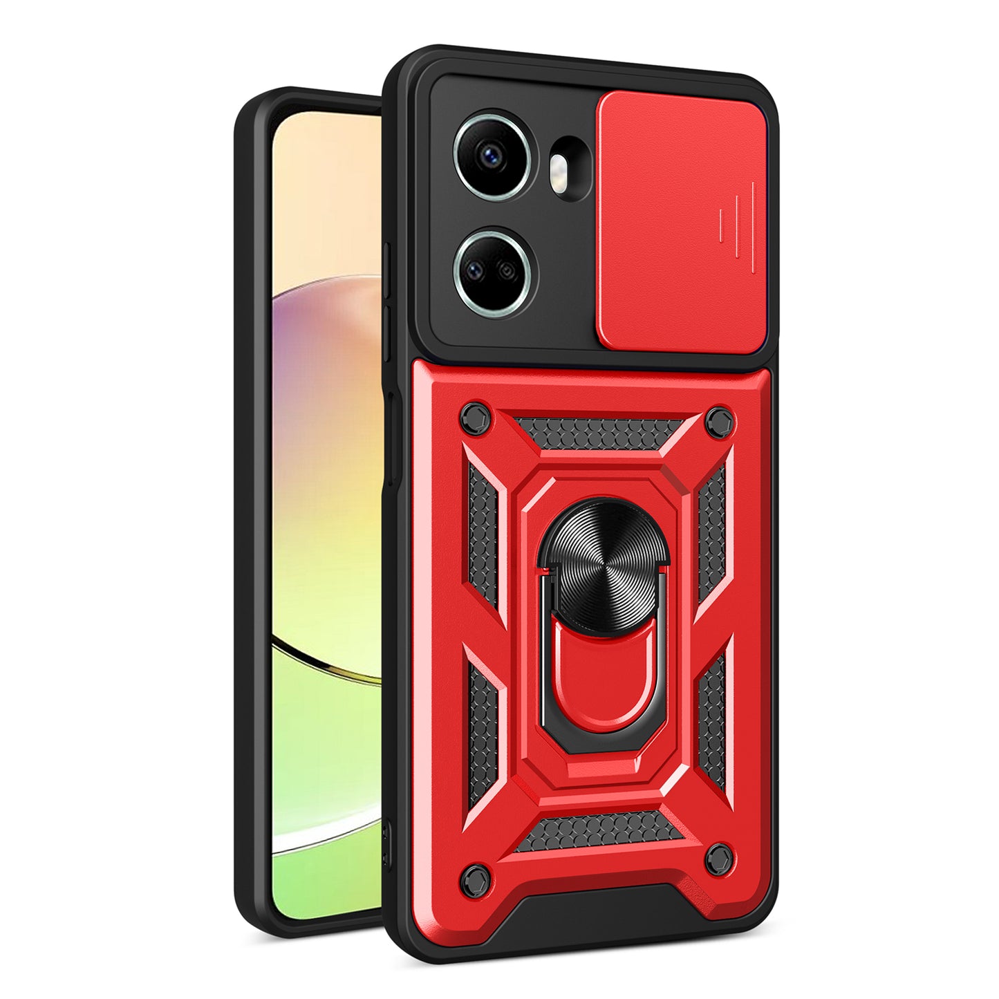 For Huawei nova 10 SE 4G Camera Lens Slide Design Phone Case PC+TPU Kickstand Cover