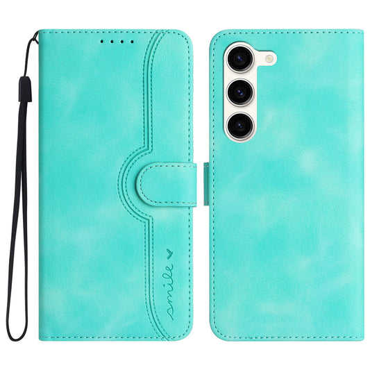 YX003 For Samsung Galaxy S23+ Imprinted Leather Cover Phone Wallet Case with Stand