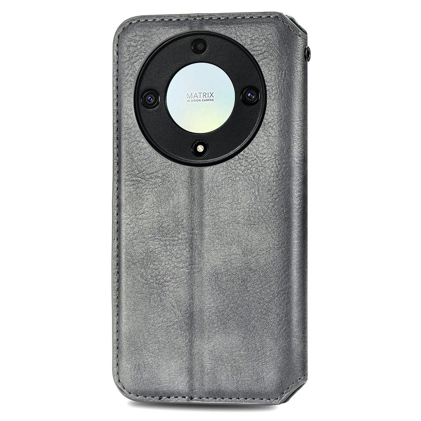 For Honor X40 5G / X9a 5G / Magic5 Lite 5G Rhombus Imprint Shockproof Cover Leather Wallet Stand Phone Case
