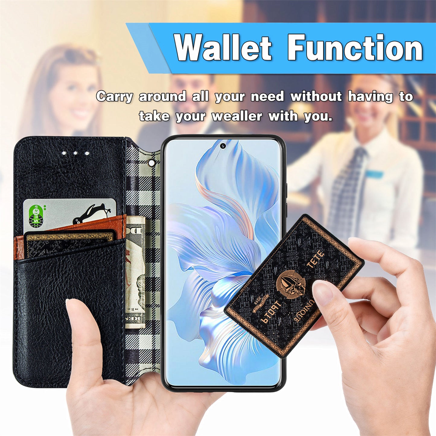 For Honor 80 5G TPU+PU Leather Wallet Phone Cover Imprinted Rhombus Stand Cell Phone Case