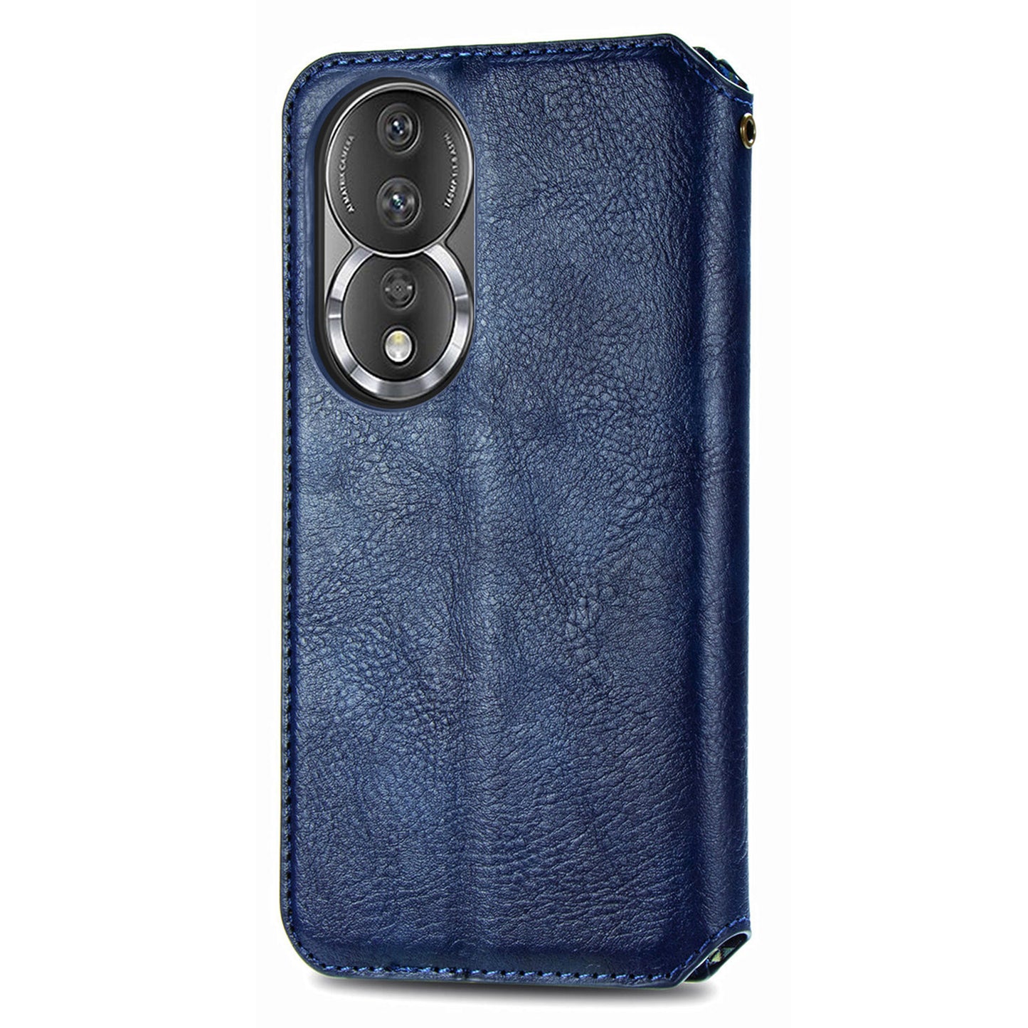 For Honor 80 5G TPU+PU Leather Wallet Phone Cover Imprinted Rhombus Stand Cell Phone Case