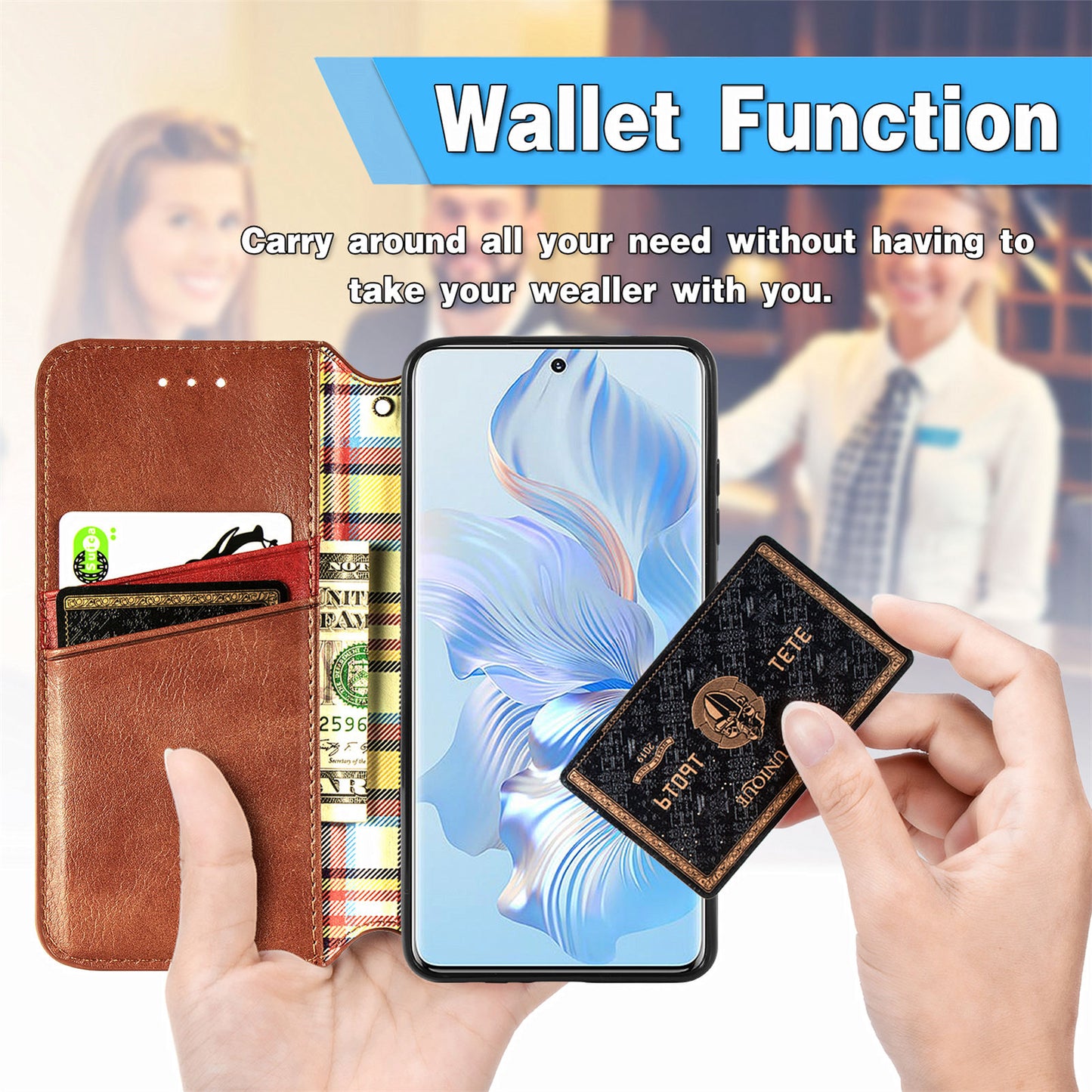 For Honor 80 5G TPU+PU Leather Wallet Phone Cover Imprinted Rhombus Stand Cell Phone Case