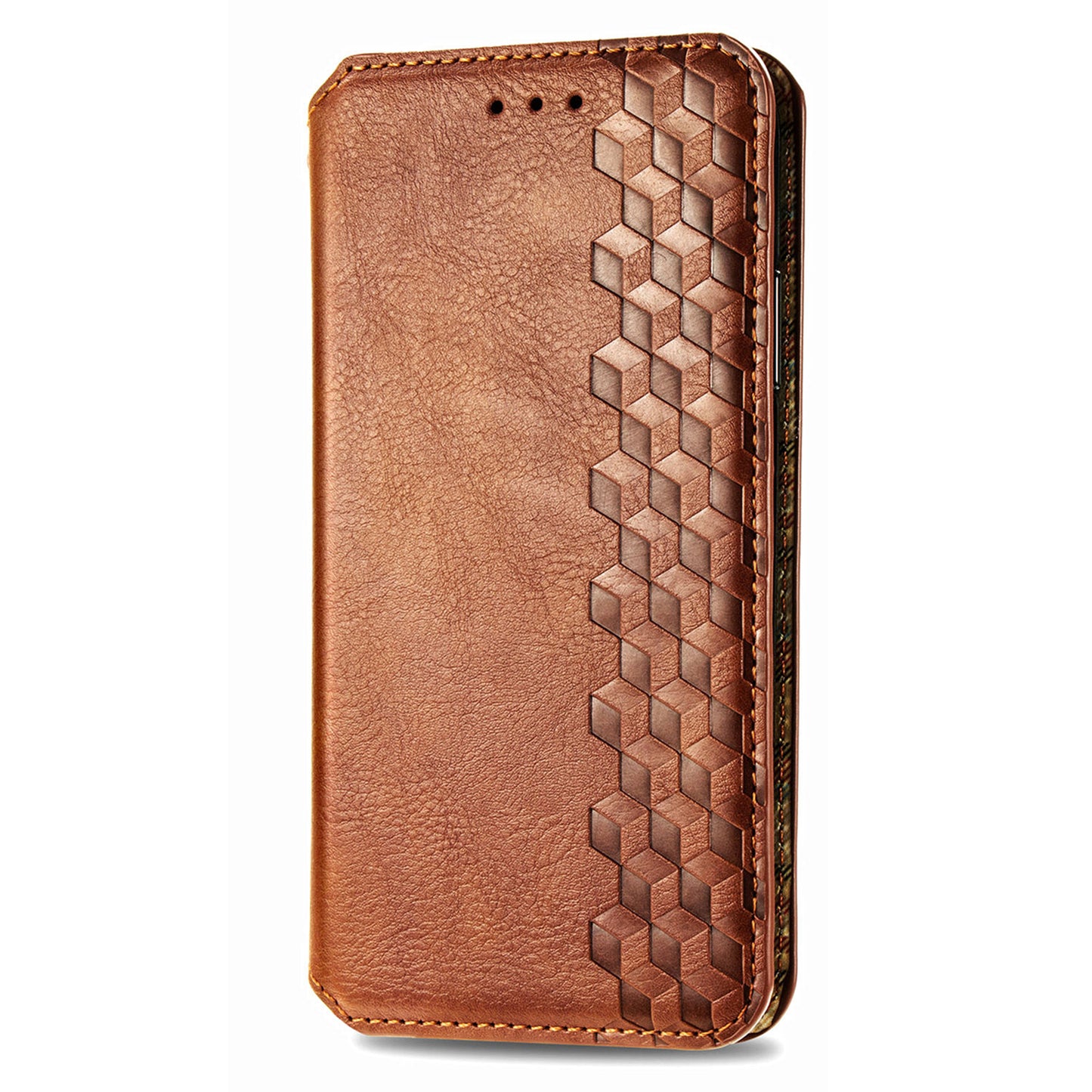 For Honor 80 5G TPU+PU Leather Wallet Phone Cover Imprinted Rhombus Stand Cell Phone Case