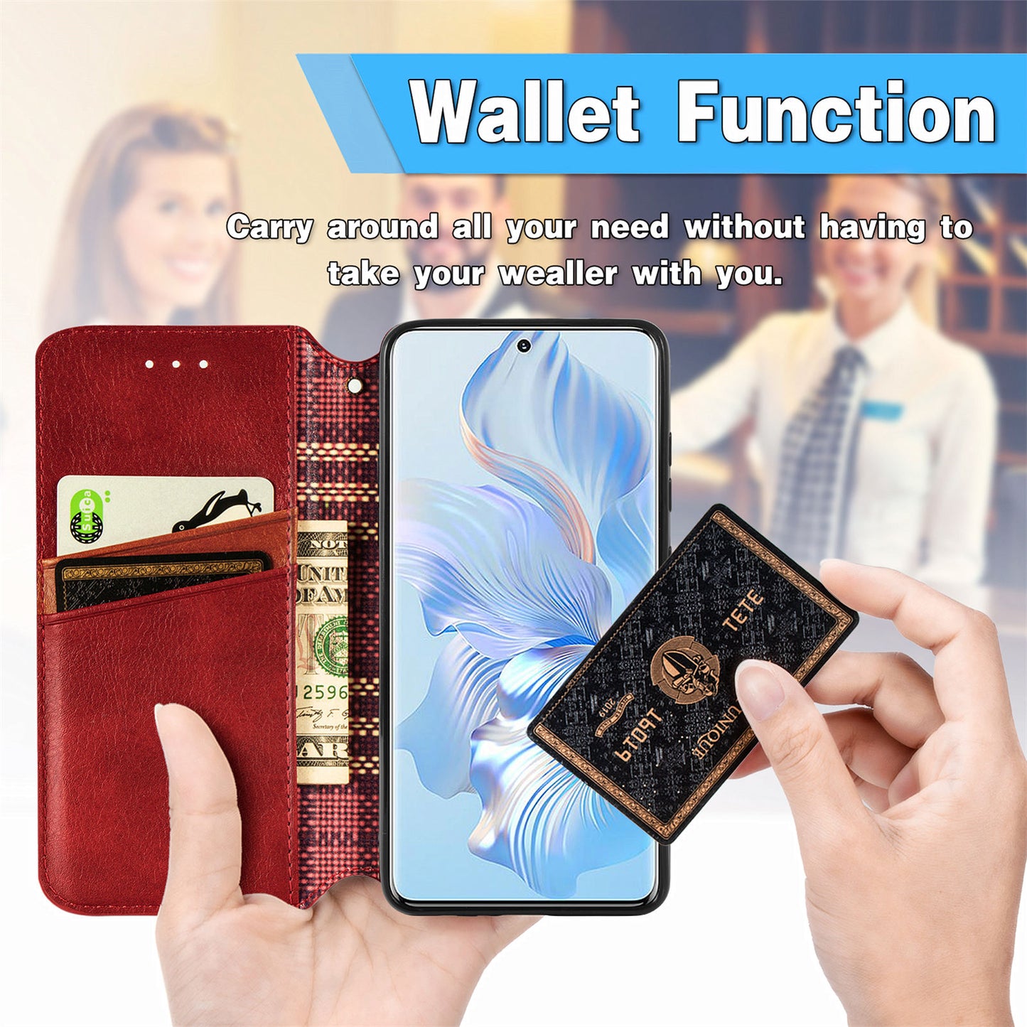 For Honor 80 5G TPU+PU Leather Wallet Phone Cover Imprinted Rhombus Stand Cell Phone Case
