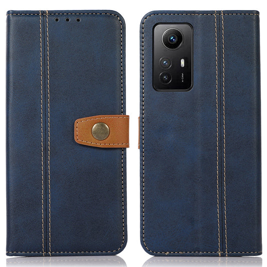 PU Leather Shell for Xiaomi Redmi Note 12S 4G Calf Texture Wallet Phone Case Flip Stand Cover