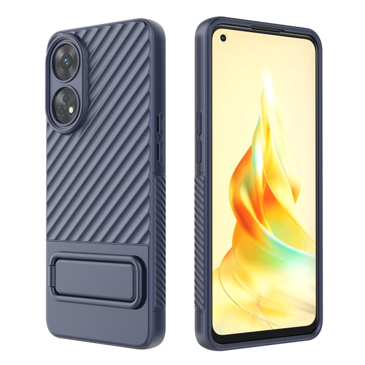 TPU Phone Cover for Oppo Reno8 T 4G , Kickstand Phone Back Protector Anti-dust Phone Case