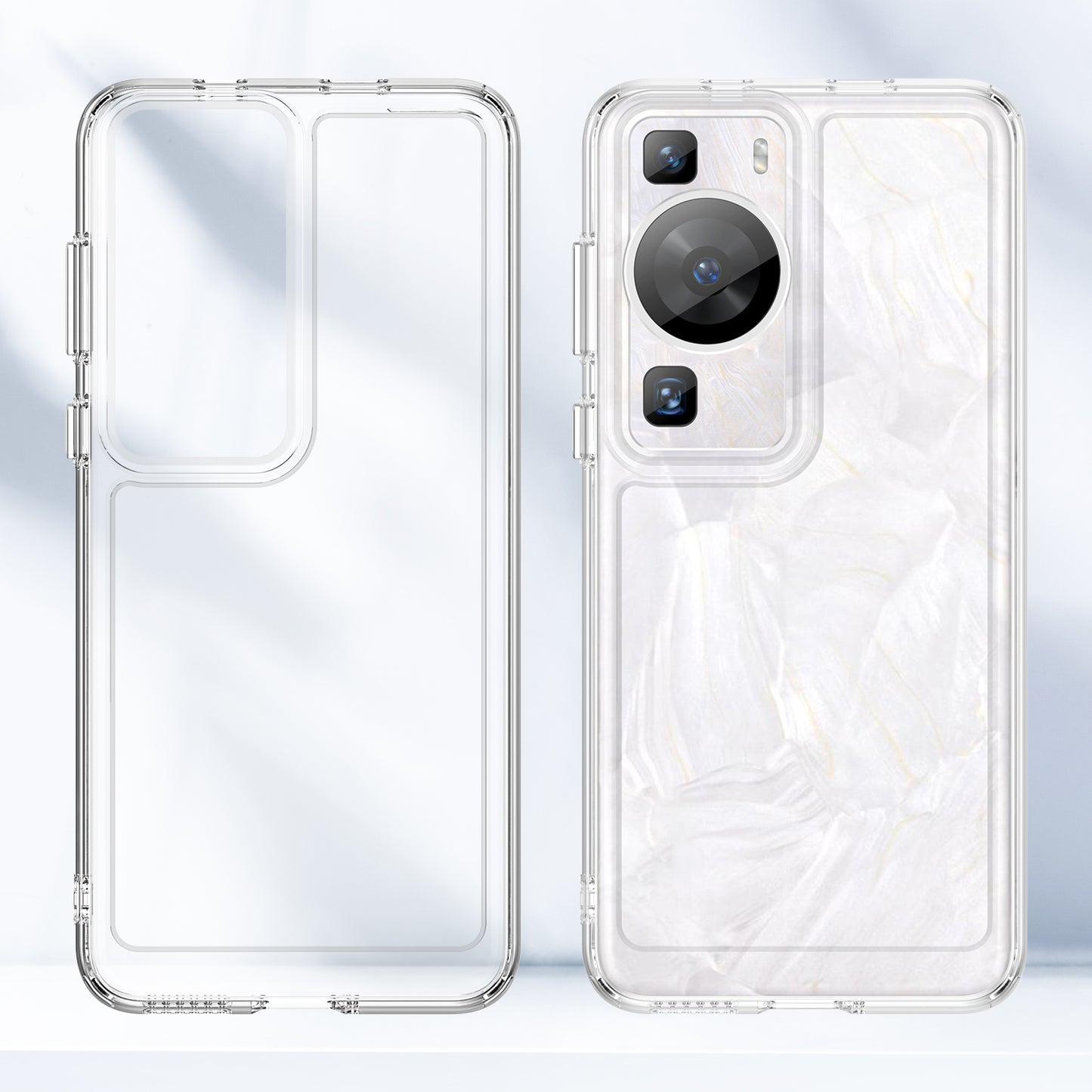 For Huawei P60 / P60 Pro Candy Series Anti-fall Air Cushions Clear TPU Phone Case Back Protector Cover