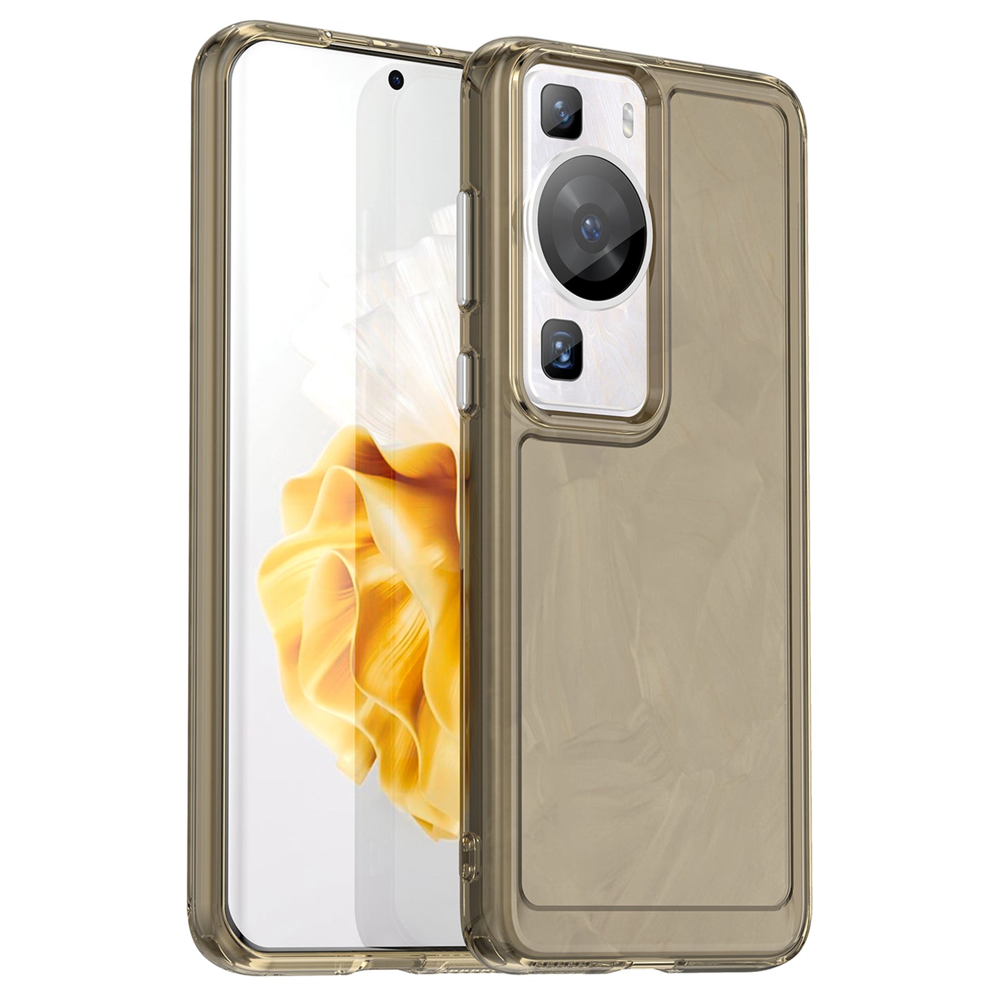 For Huawei P60 / P60 Pro Candy Series Anti-fall Air Cushions Clear TPU Phone Case Back Protector Cover