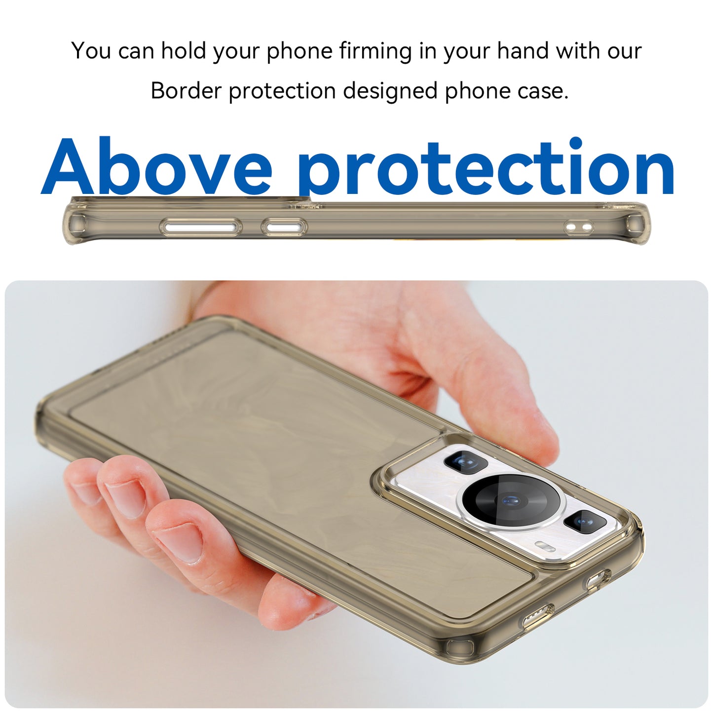 For Huawei P60 / P60 Pro Candy Series Anti-fall Air Cushions Clear TPU Phone Case Back Protector Cover