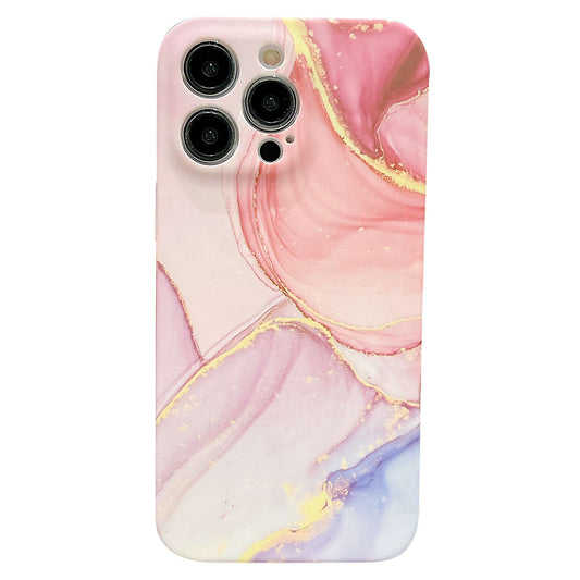 For iPhone 14 Pro IMD Marble Pattern Phone Cover Scratch Resistant Soft TPU Back Case