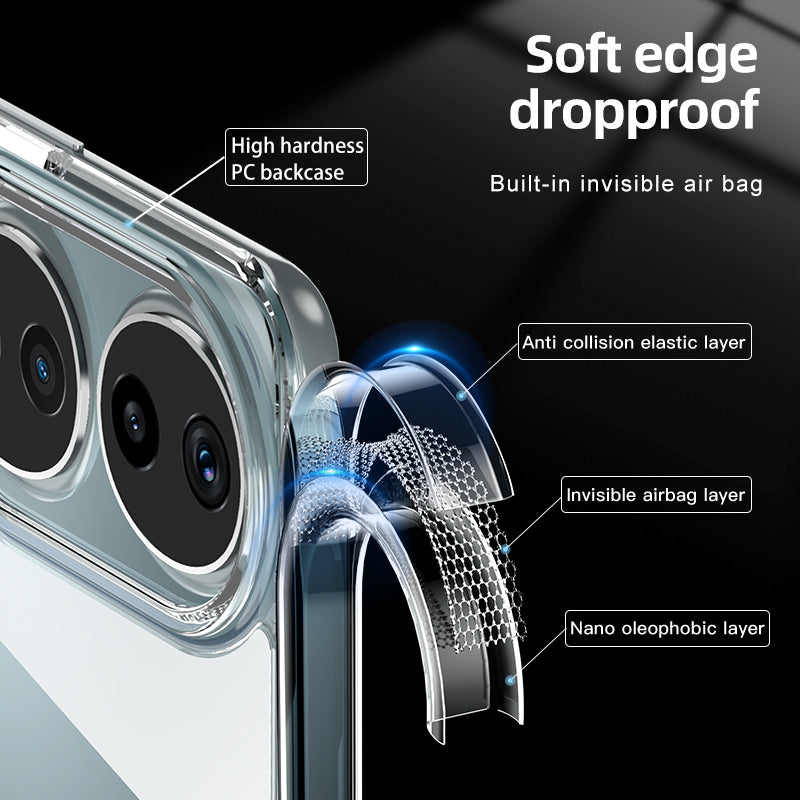 For Honor 90 Drop Resistant Phone Case Airbag Protection PC+TPU Cellphone Back Cover