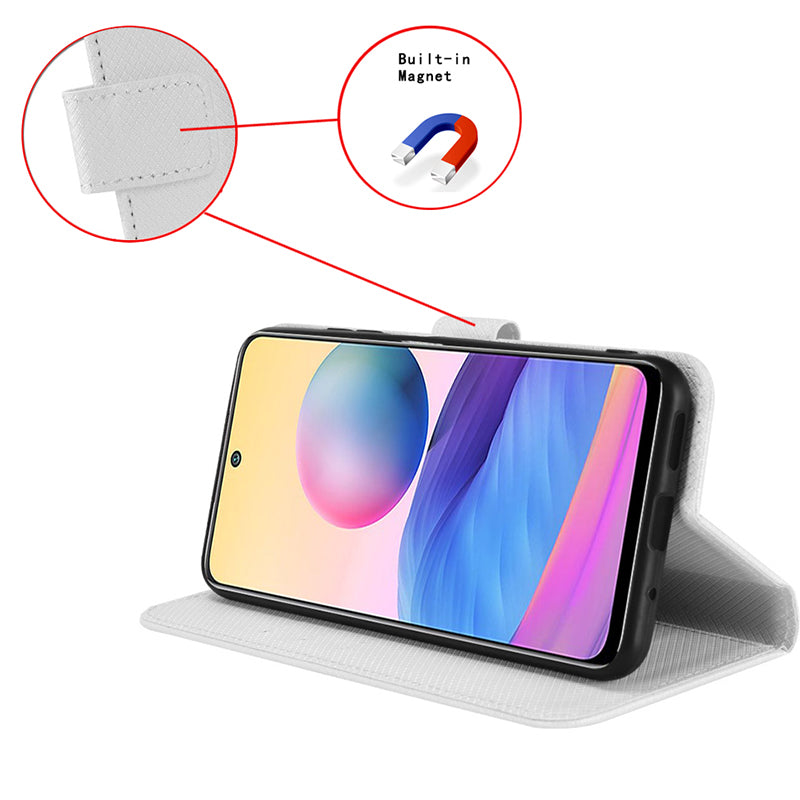 For Cubot P60 PU Leather Flip Cover Stand Diamond Texture Wallet Phone Case