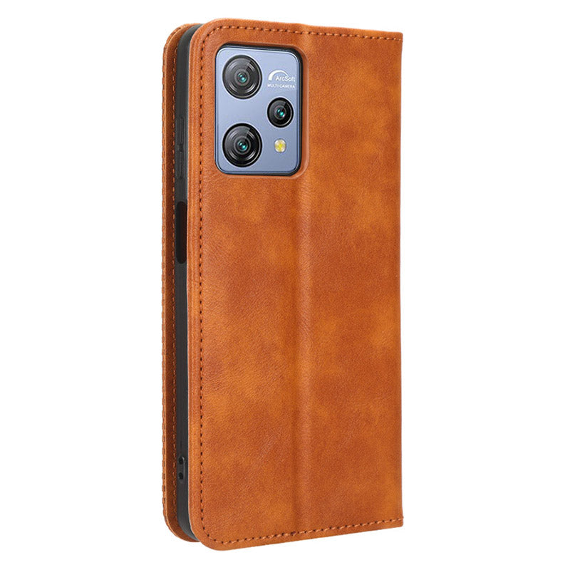 For Blackview A53 / A53 Pro Vintage PU Leather Magnetic Case Stand Wallet Flip Phone Cover