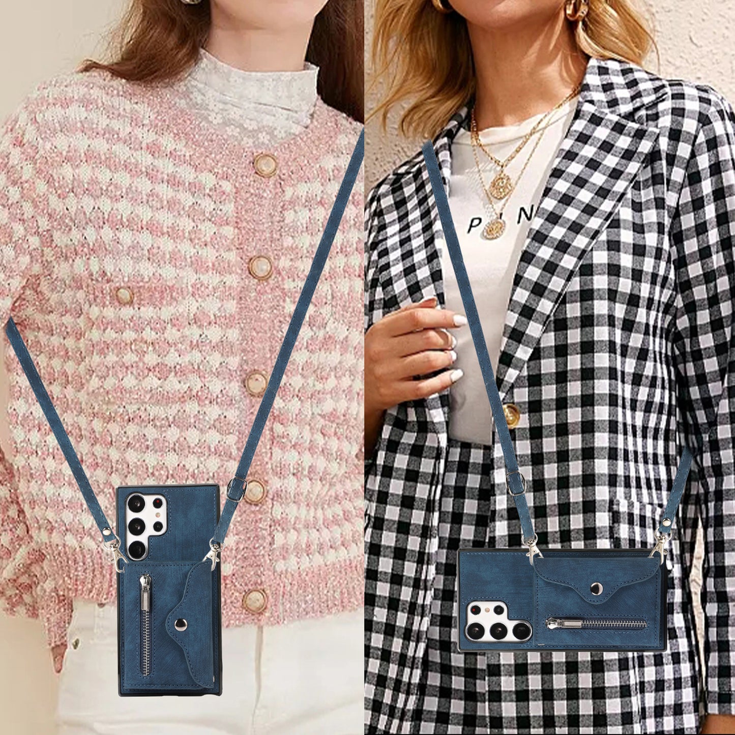 Kickstand Shell for Samsung Galaxy S23 Ultra RFID Blocking Card Bag Phone Case PU Leather+TPU Cover