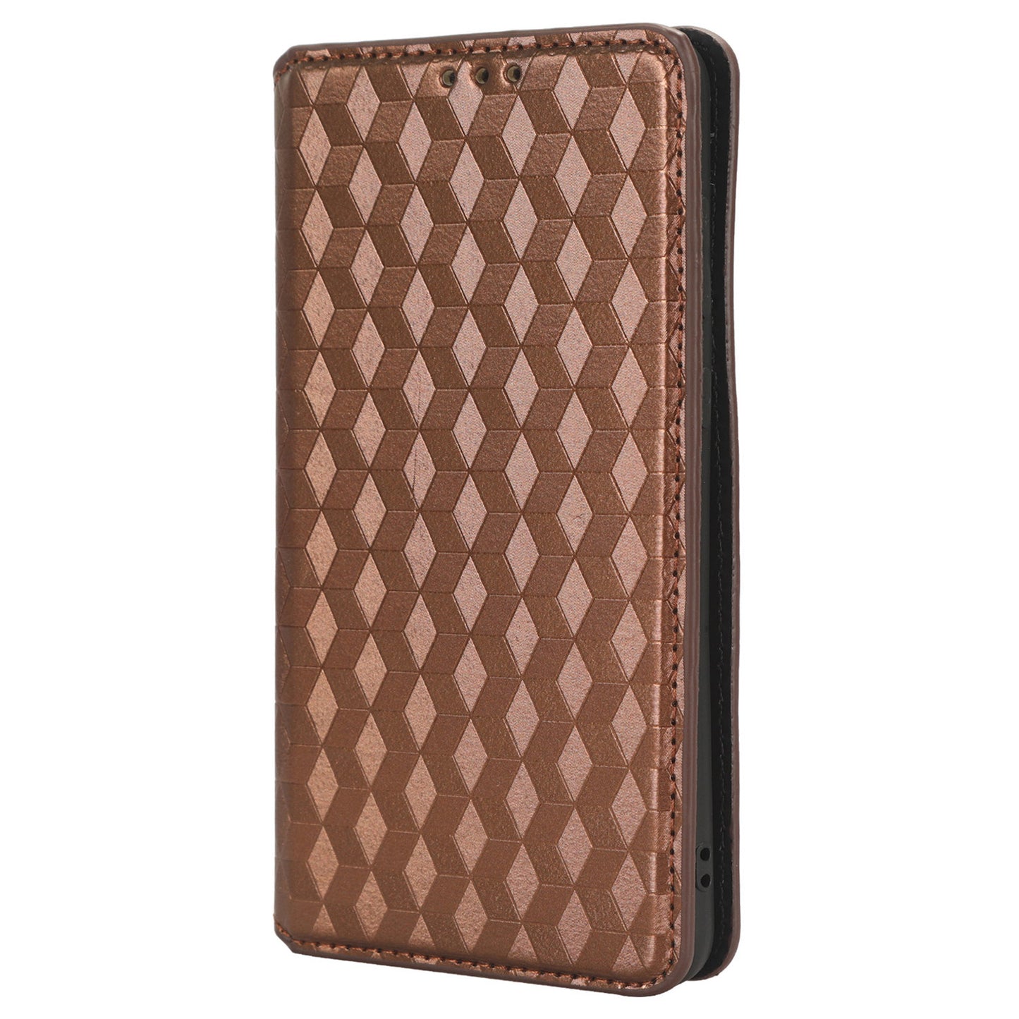 Phone Case for Huawei P60 Art Foldable Stand Wallet PU Leather Rhombus Imprinted Cover