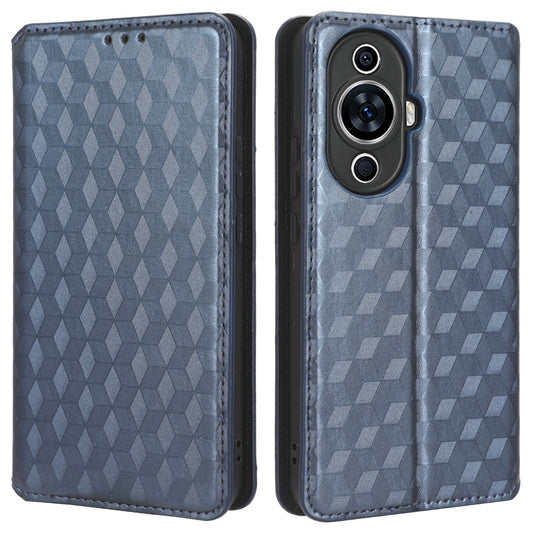 For Huawei nova 11 Pro / nova 11 Ultra Wallet Phone Case PU Leather Rhombus Imprinted Cover with Stand