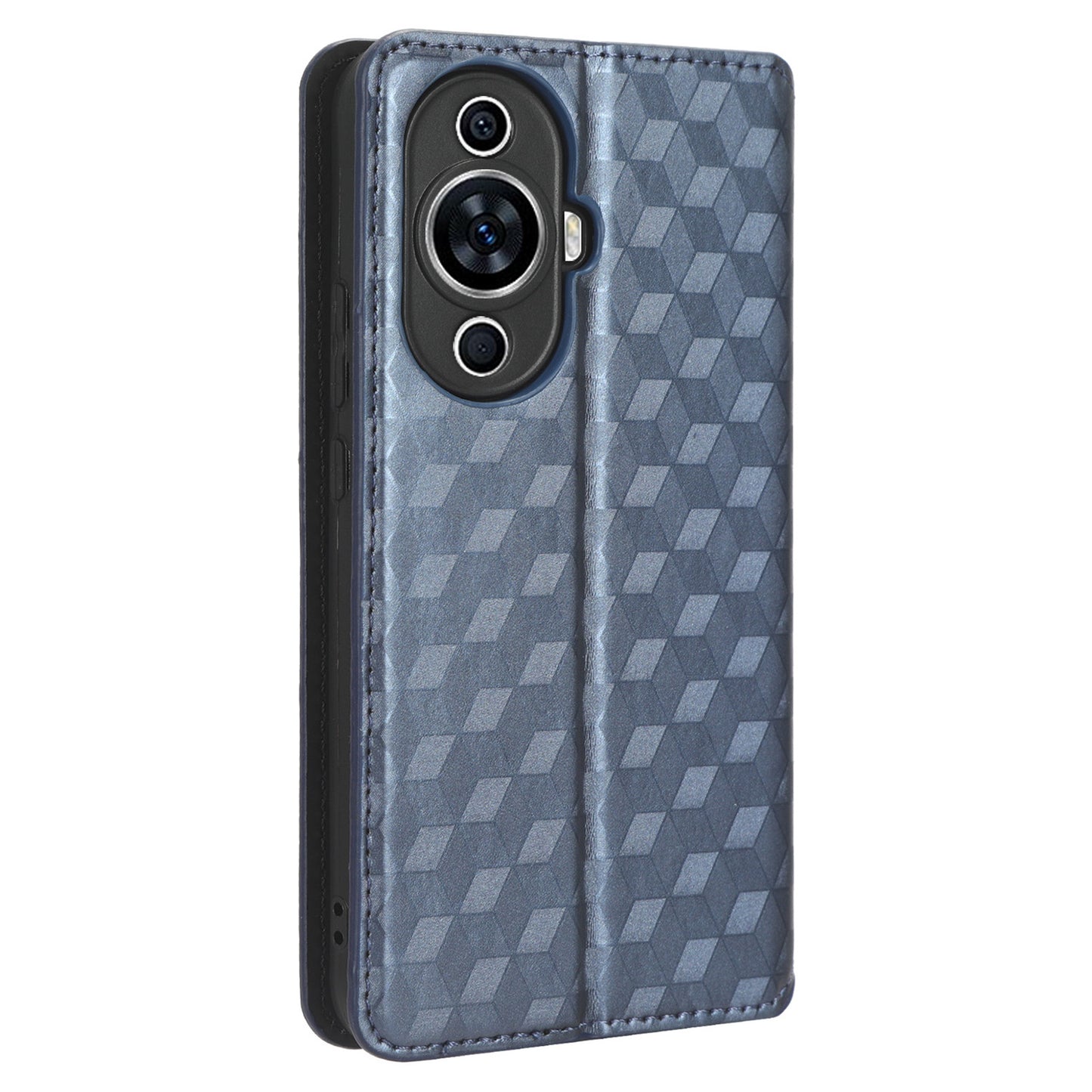 For Huawei nova 11 Pro / nova 11 Ultra Wallet Phone Case PU Leather Rhombus Imprinted Cover with Stand