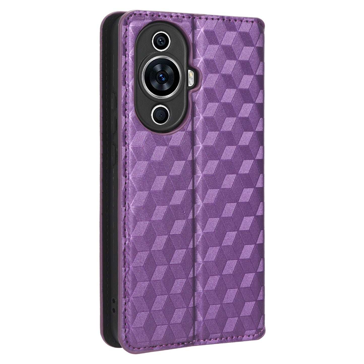 For Huawei nova 11 Pro / nova 11 Ultra Wallet Phone Case PU Leather Rhombus Imprinted Cover with Stand