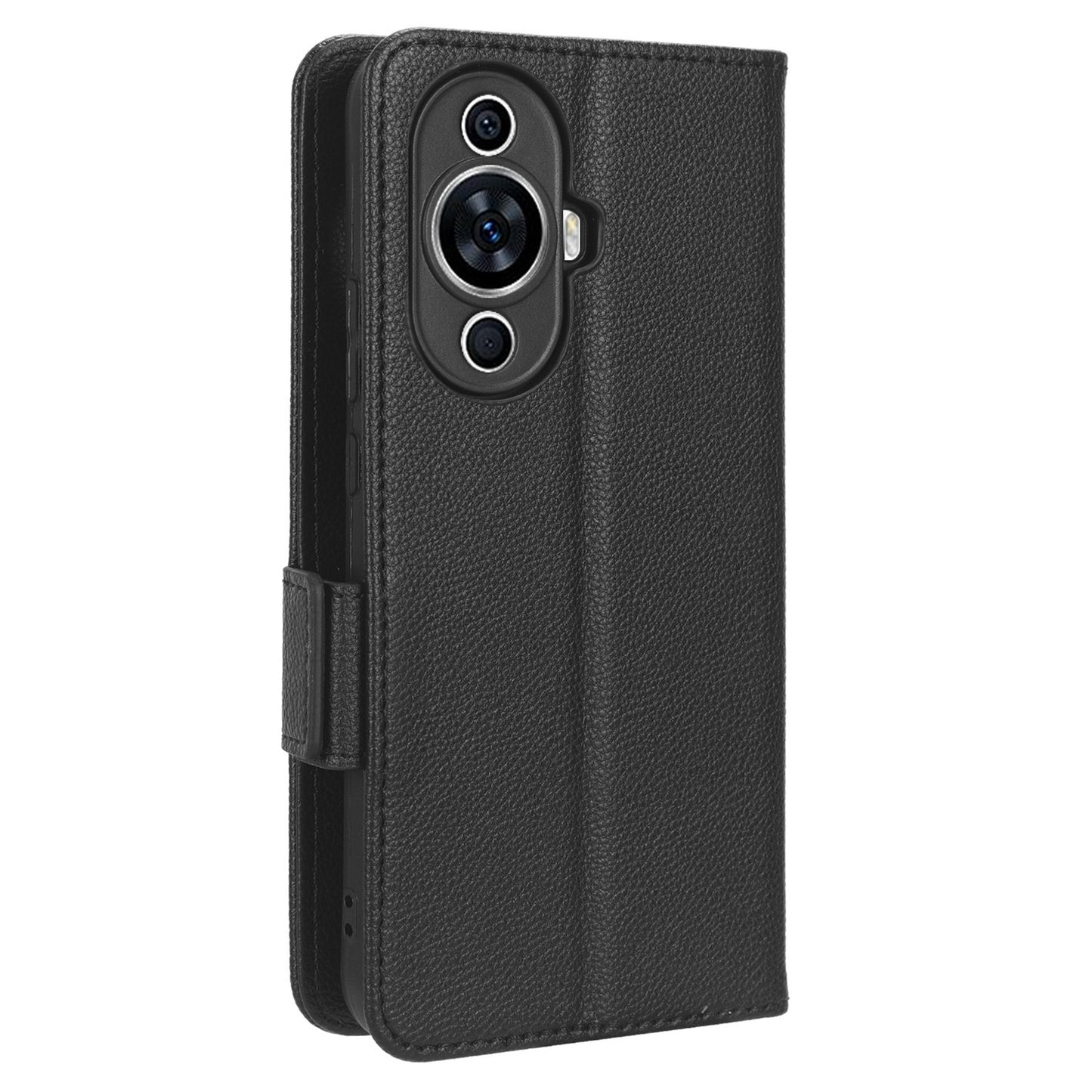 For Huawei nova 11 PU Leather Wallet Case Litchi Texture Stand Phone Cover with Strap