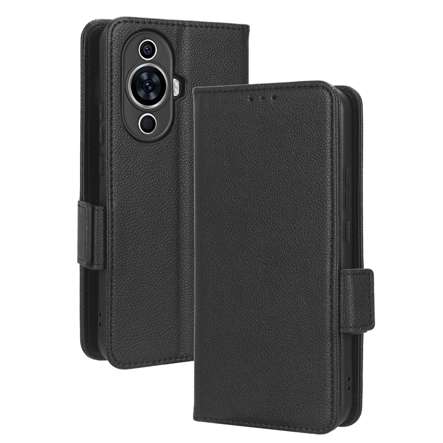 For Huawei nova 11 PU Leather Wallet Case Litchi Texture Stand Phone Cover with Strap